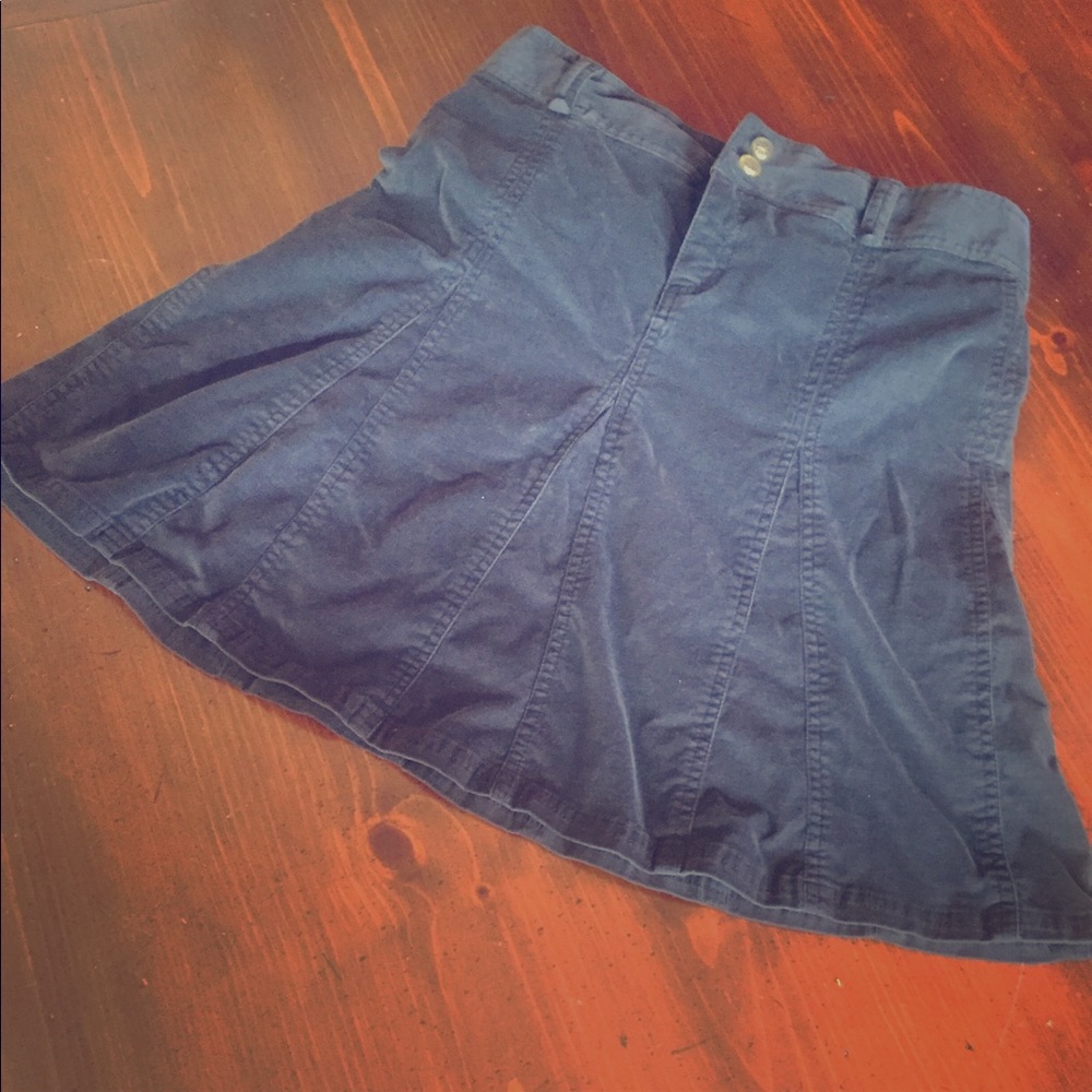 Athleta Gray Cord Skirt